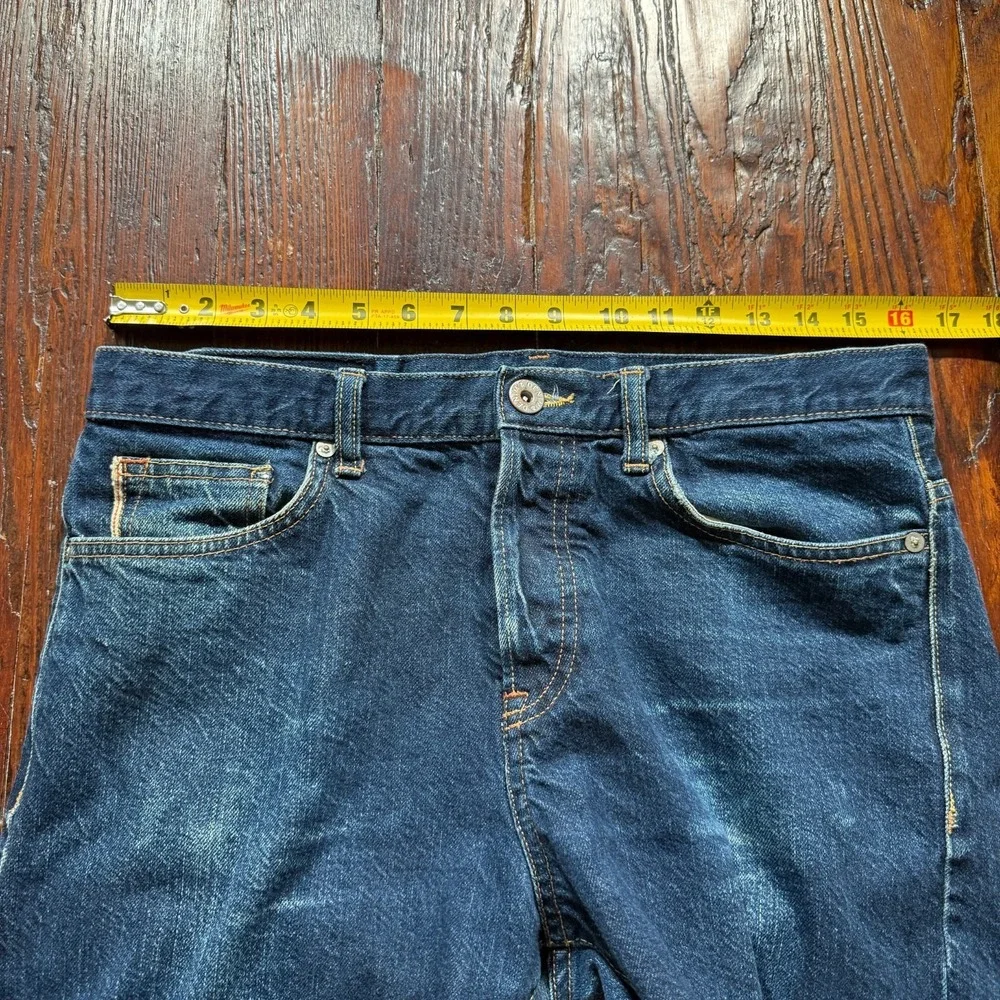 H&M Selvedge Jeans Mens 31x32‎ Blue &Denim Dark Wash Slim Tapered Turkey Preppy